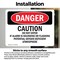 Signmission Caution Do Not Enter If Alarm Is Sounding Danger Sign, Vinyl Decal, 10in W x 7in L, 2PK OS-2PACK-DS-D-710-L-2128 - alternate 6